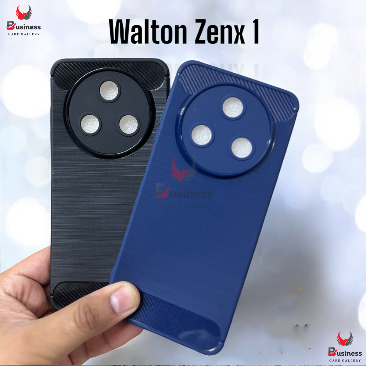 Picture of Walton ZENX 1 Back Cover Soft Shine Carbon Fiber Glossy Back Cover ZENX 1 Back Case Premium Quality Phone Cases
