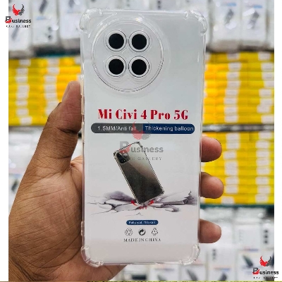 Picture of For Xiaomi Civi 4 Pro 5G Silicone Airbag cover Shockproof Transparent Protective Clear Back Cover TPU Case