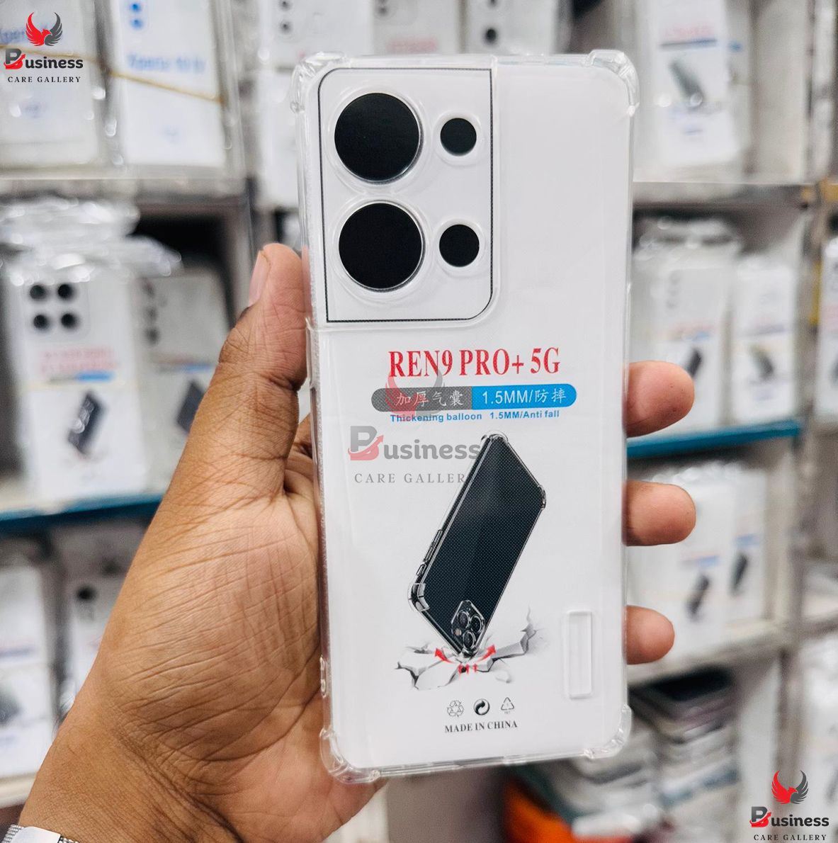 Picture of For Oppo Reno 9 Pro Plus + 5G Airbag cover Shockproof Transparent Protective Clear Back Cover TPU Case