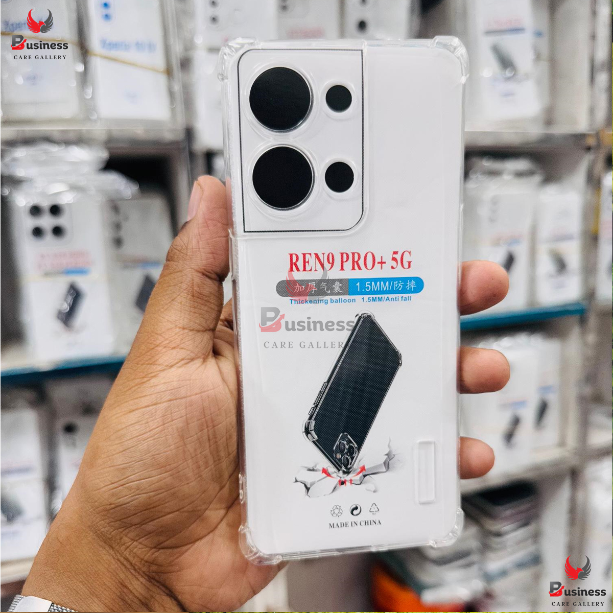 Picture of For Oppo Reno 9 Pro Plus + 5G Airbag cover Shockproof Transparent Protective Clear Back Cover TPU Case