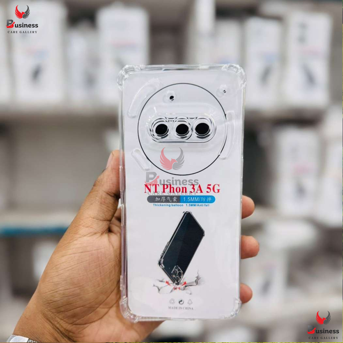 Picture of For Nothing Phone 3A 5G Airbag cover Shockproof Transparent Protective Clear Back Cover TPU Case