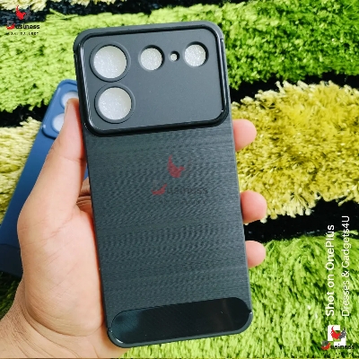 Picture of ZTE Blade A54 Back Cover Premium Silicone Soft Case With Carbon Fiber Texture Design Official ZTE A54 Back Cover