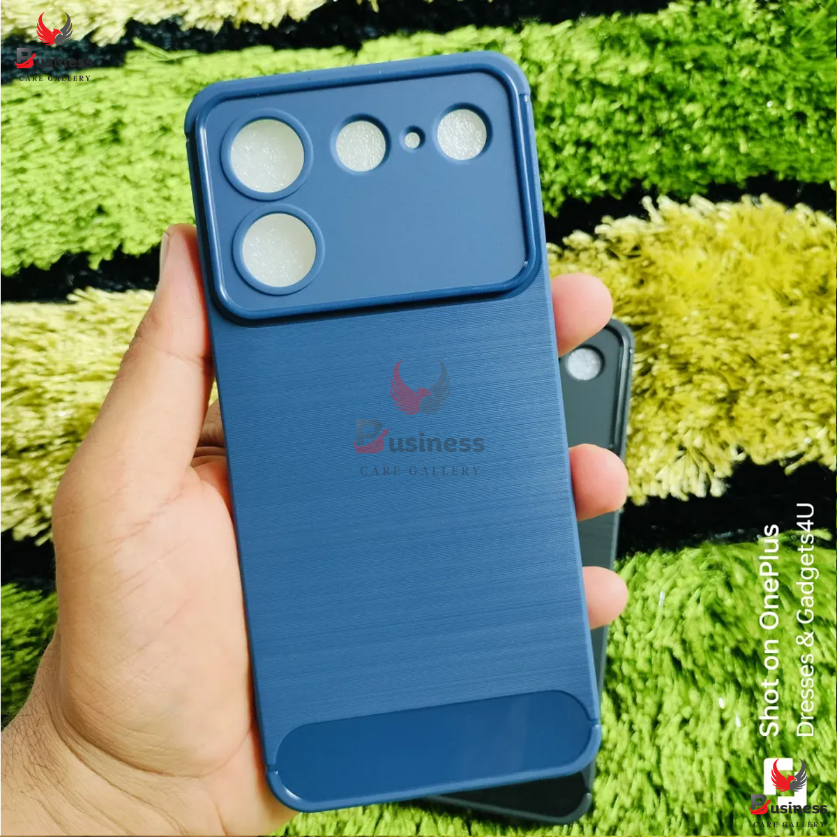 Picture of ZTE Blade A54 Back Cover Premium Silicone Soft Case With Carbon Fiber Texture Design Official ZTE A54 Back Cover