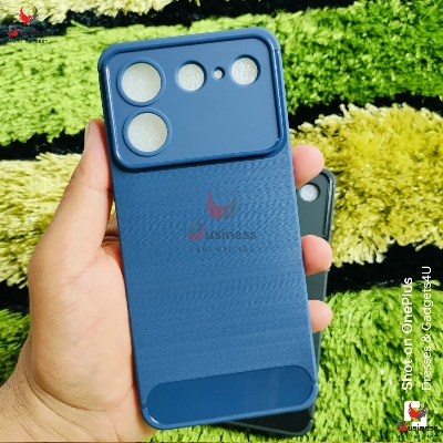 Picture of ZTE Blade A54 Back Cover Premium Silicone Soft Case With Carbon Fiber Texture Design Official ZTE A54 Back Cover