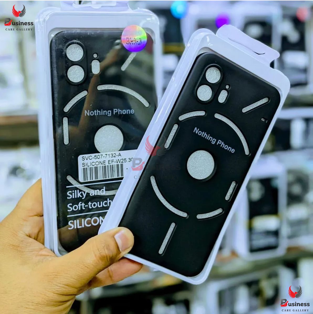 Picture of Nothing Phone 1 Back Cover With Metal Frame Camera Protection Back Case Magsafe Design With Silicone Rubber Protecive Premium Back Case NothingPhone1