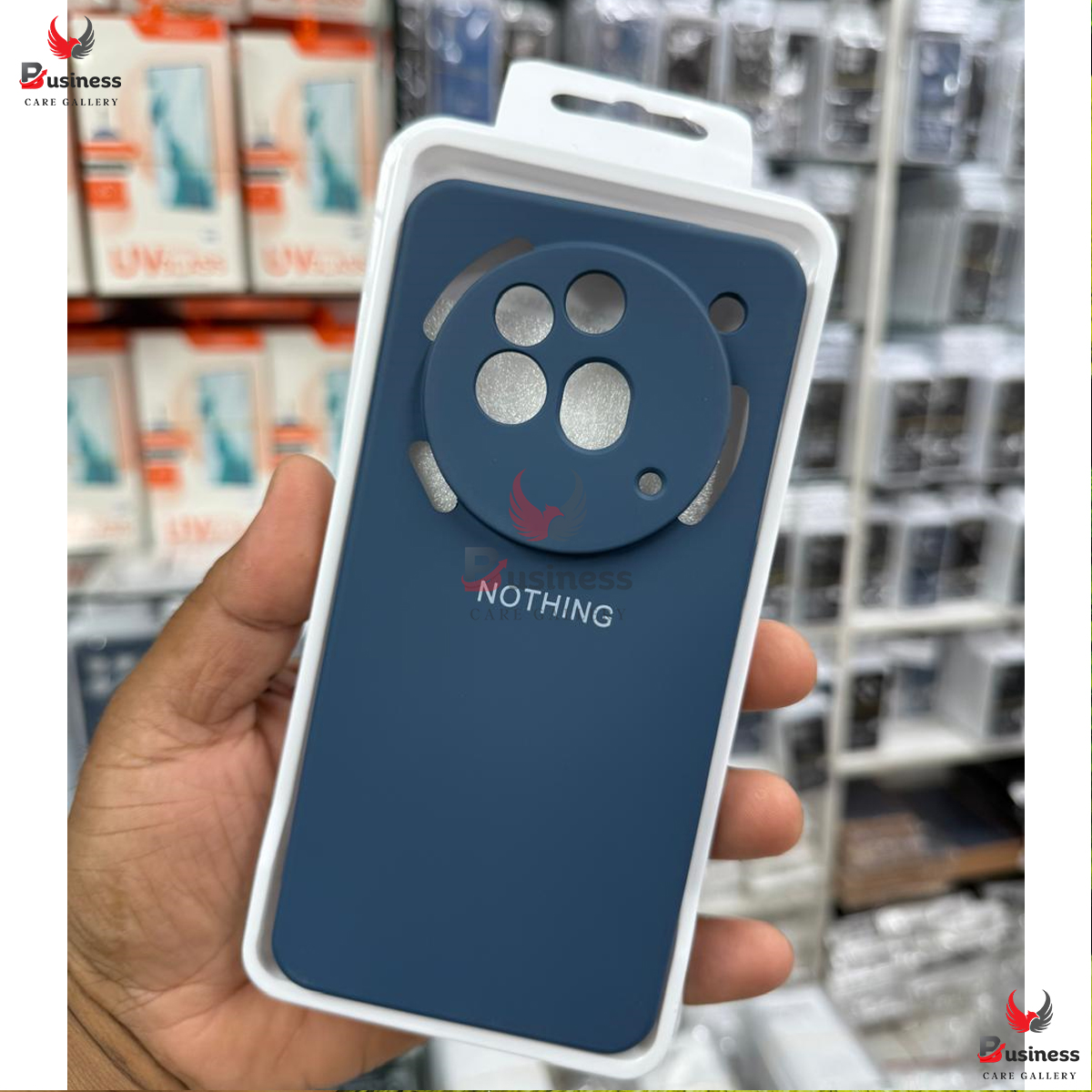 Picture of For Nothing Phone 3a pro Back Covers Luxury Liquid Silicone Shockproof Camera Protective Cases Durable And Reliable Phone Back Covers Black And Blue