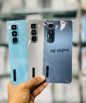 Picture of For Infinix Hot 50 Pro Back Panel Housing + Camera Glass Back shell Replacement Spare Parts