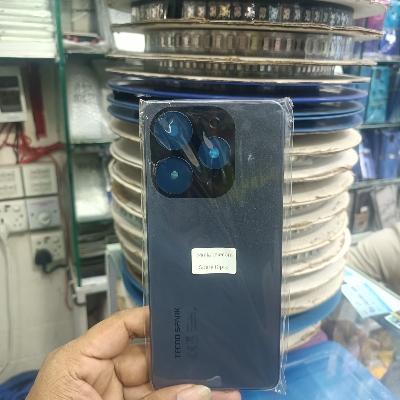 Picture of For Tecno Spark 10 Pro KI7 Side Frame + Back Panel Housing + Camera Glass Back shell Replacement Spare Parts