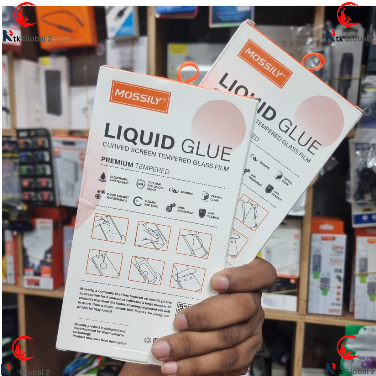 Picture of For vivo V40e Mossily UV glass light adhesive full adhesive tempered glass screen protector-clear