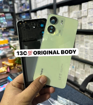 Picture of For Xiaomi Redmi 13C Side Frame + Back Panel Housing + Camera Glass Back shell Replacement Spare Parts