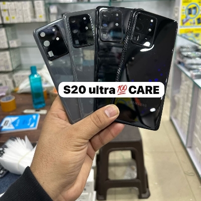 Picture of Backshell Replacement For Samsung Galaxy S20 Ultra SM-G988 Back Glass Replacement Cover With Camera Lens & Adhesive - Repair Part