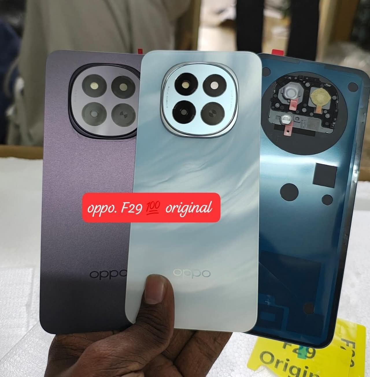 Picture of For Oppo F29 Side Frame + Back Panel Housing + Camera Glass Back shell Replacement Spare Parts