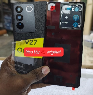 Picture of For vivo V27 Side Frame + Back Panel Housing + Camera Glass Back shell Replacement Spare Parts