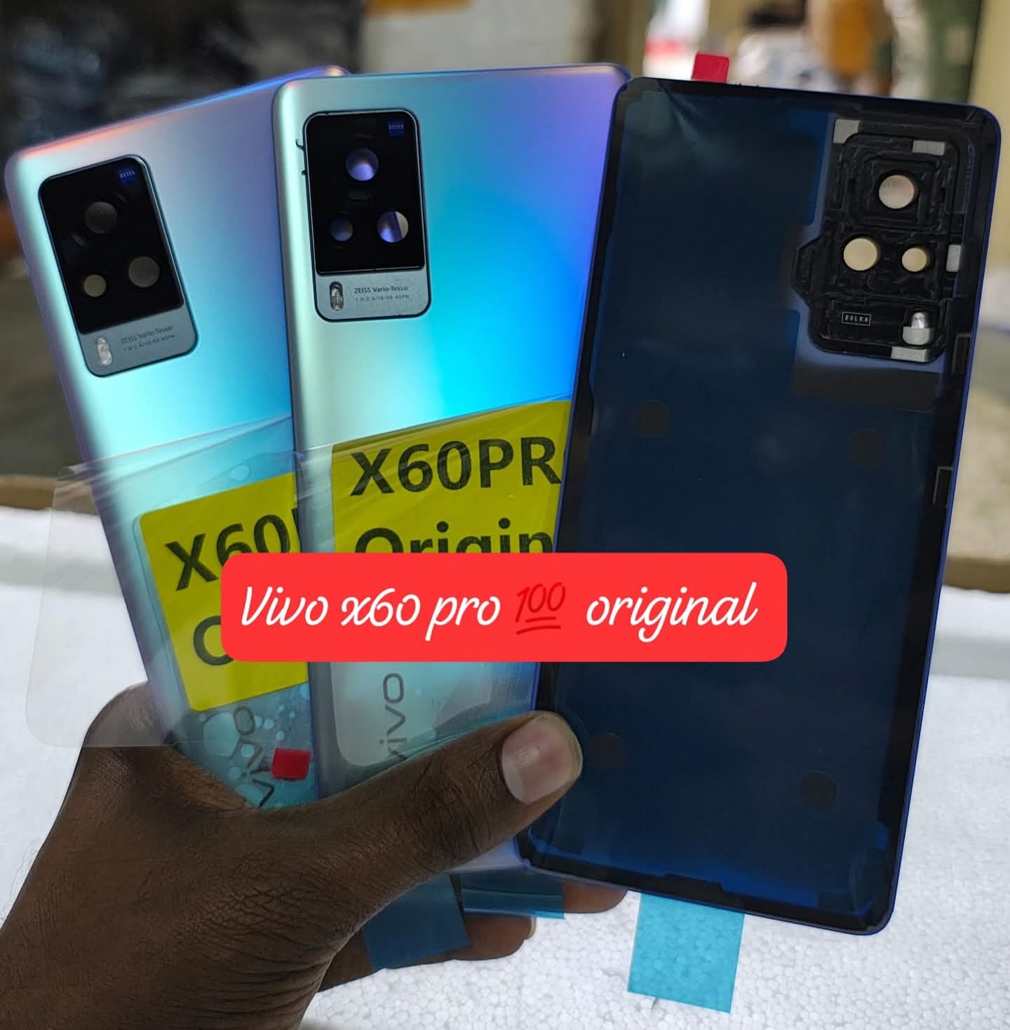 Picture of For X60 Pro Side Frame + Back Panel Housing + Camera Glass Back shell Replacement Spare Parts