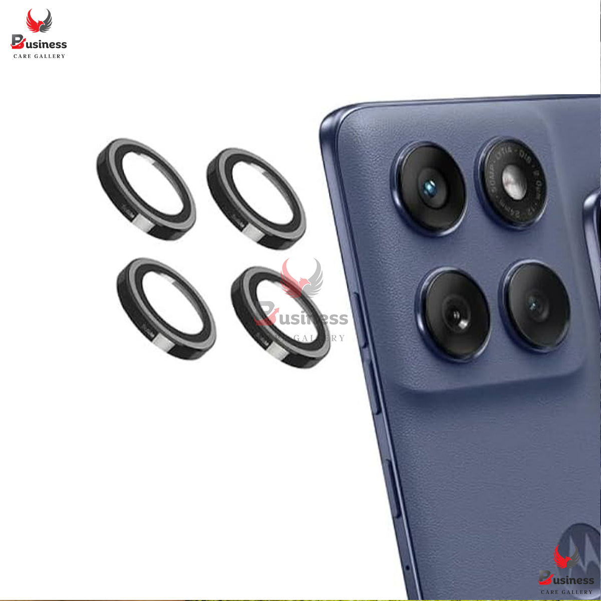 Picture of Motorola Moto Edge 60 Fusion Aluminum Alloy Camera Ring Tempered Glass Lens Protective Cover For Motorola Moto Edge 60 Fusion Camera Glass