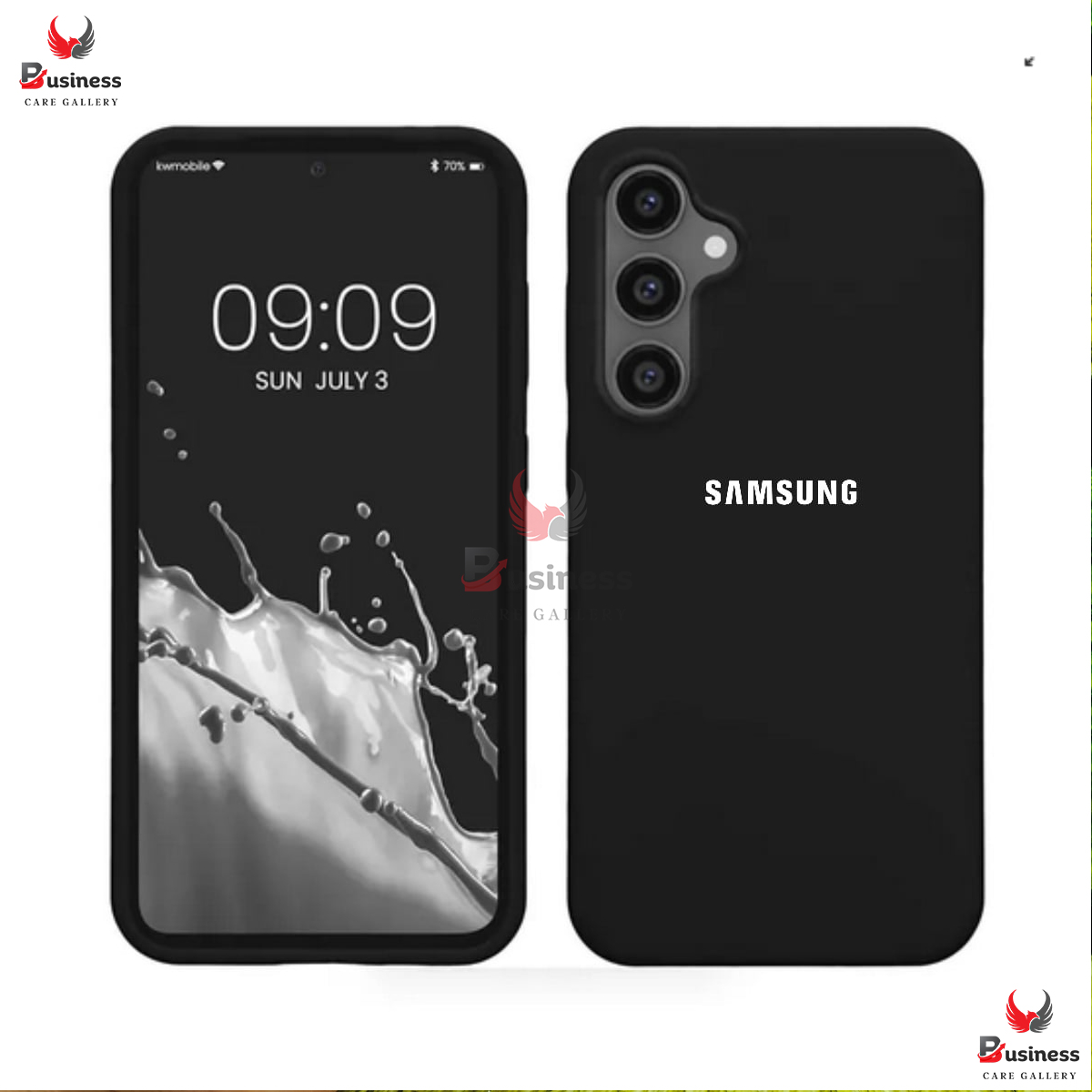 Picture of For Samsung Galaxy M55 5G Heavy Strong Liquid Silicone Soft Gel Rubber Shockproof Back Cover - Camera - Phone Back Cover