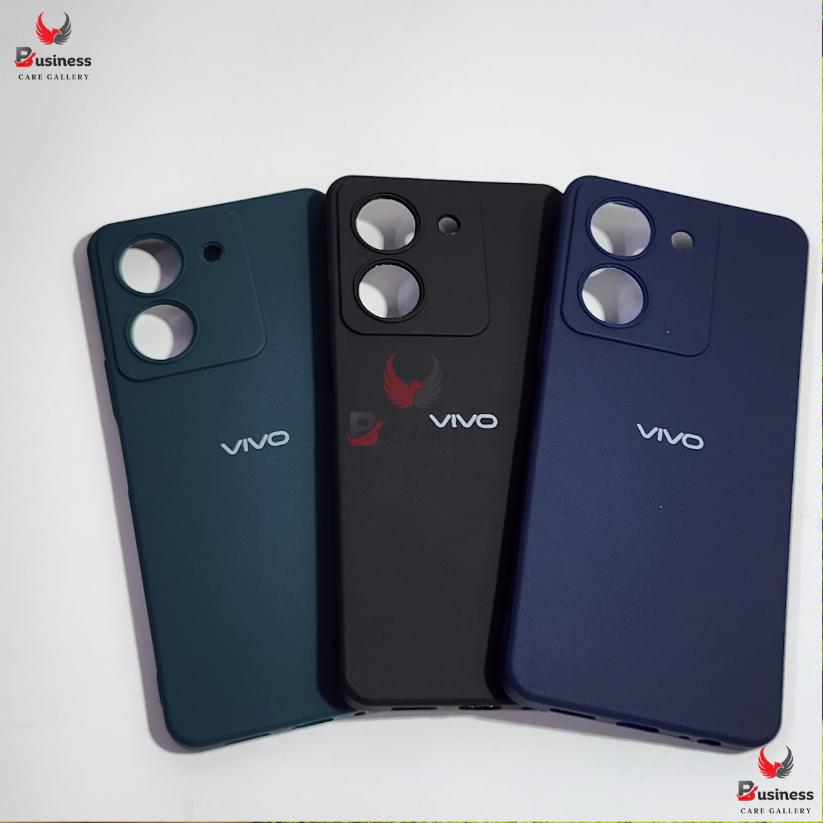 Picture of For Vivo Y36 / Vivo Y78 5G Heavy Strong Liquid Silicone Soft Gel Rubber Shockproof Back Cover - Camera - Phone Back Cover