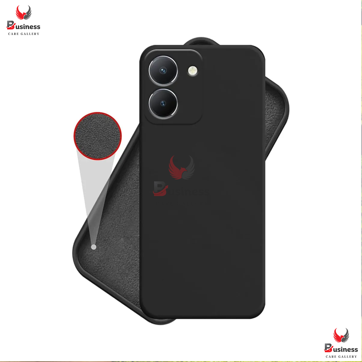 Picture of For Vivo Y36 / Vivo Y78 5G Heavy Strong Liquid Silicone Soft Gel Rubber Shockproof Back Cover - Camera - Phone Back Cover