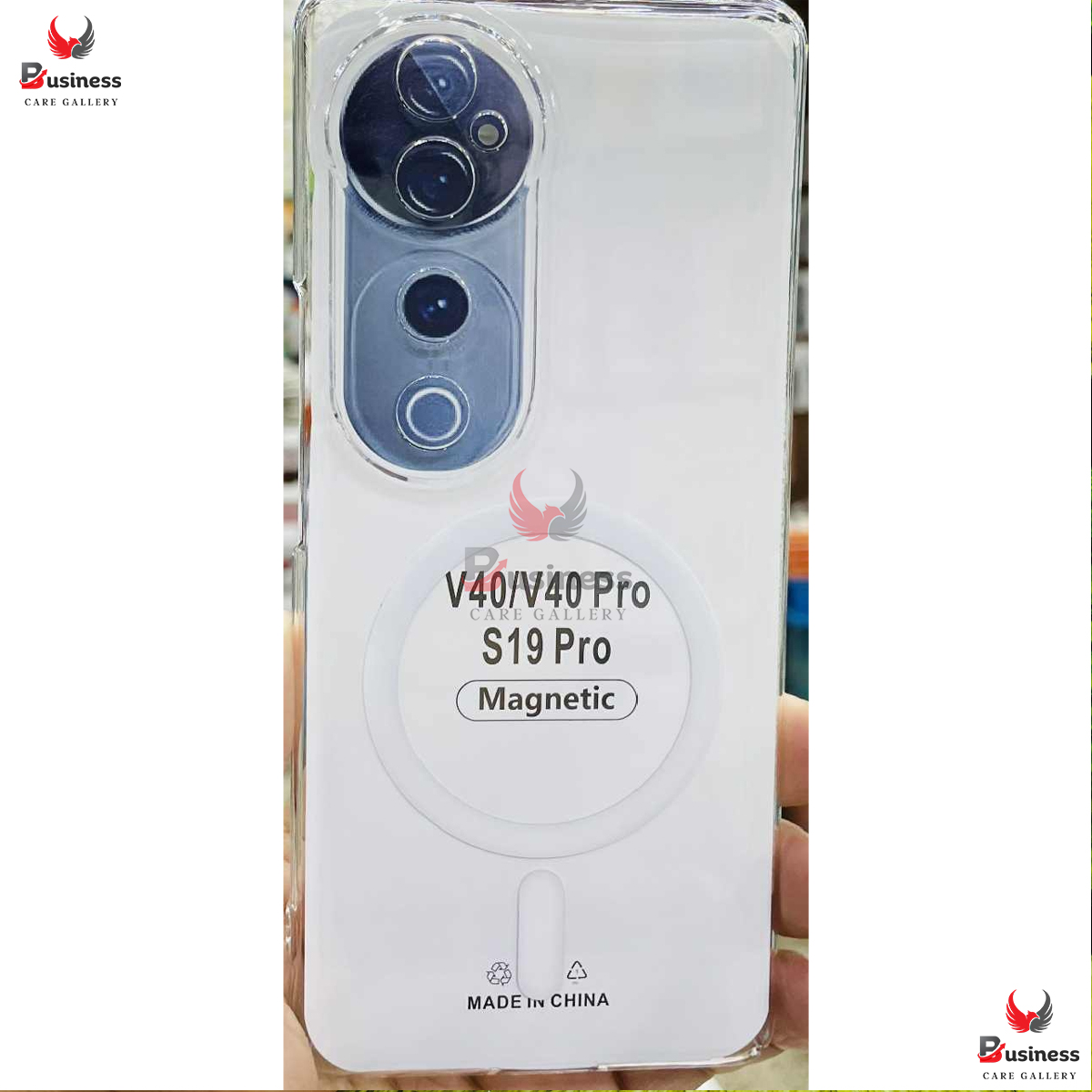 Picture of For Vivo V40 /V40 Pro Anti Yellow Hard MagSafe Compatible Shockproof Transparent Slim Fit Wireless Charging supported Phone Back Case Mobile Cover