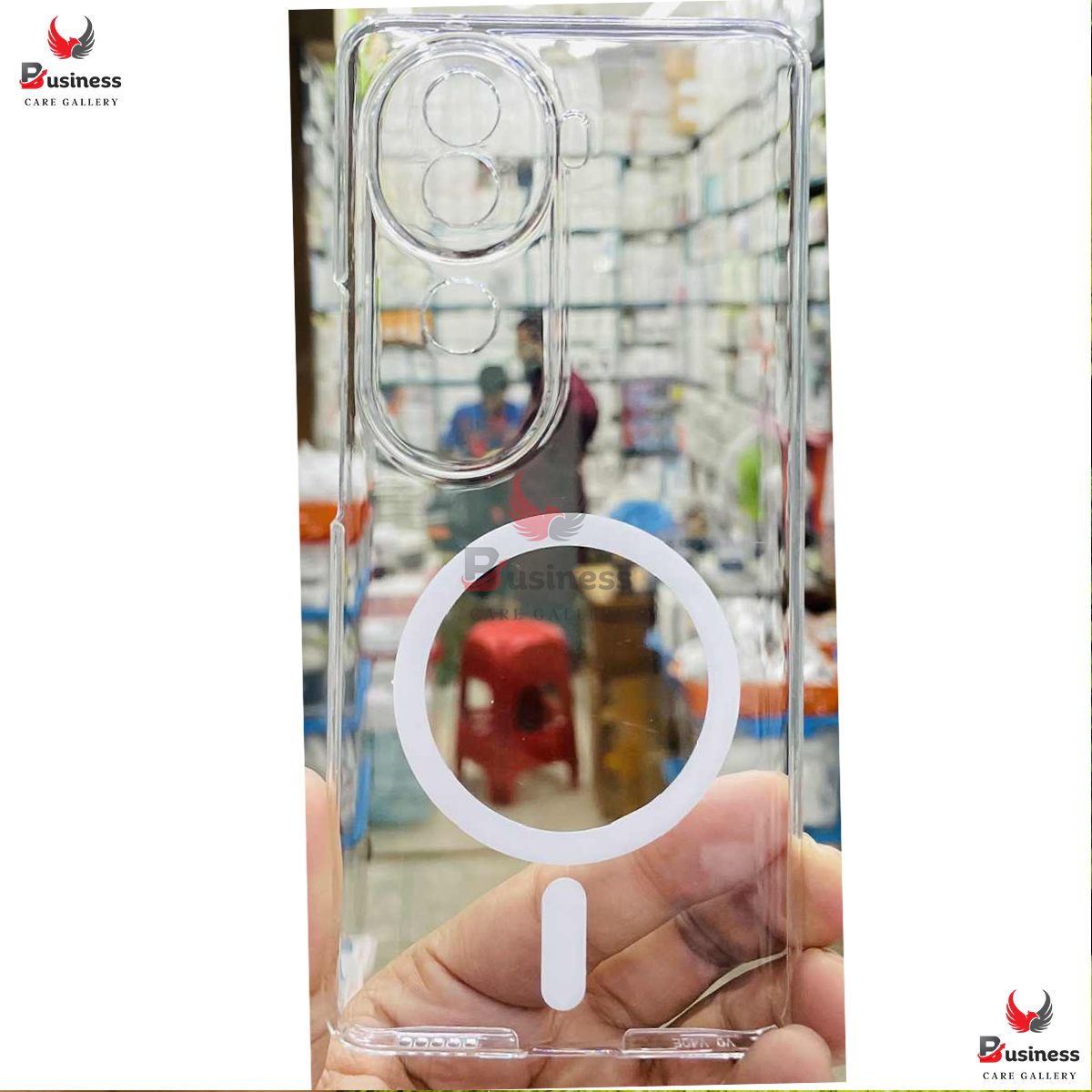 Picture of For Vivo V40 /V40 Pro Anti Yellow Hard MagSafe Compatible Shockproof Transparent Slim Fit Wireless Charging supported Phone Back Case Mobile Cover