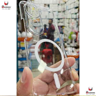 Picture of For Vivo V40 /V40 Pro Anti Yellow Hard MagSafe Compatible Shockproof Transparent Slim Fit Wireless Charging supported Phone Back Case Mobile Cover