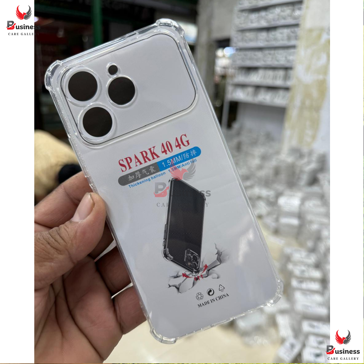 Picture of For Tecno Spark 40 4G Case Soft Transparent Plating Antioxidant Clear