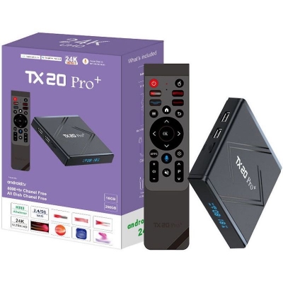 Picture of TX20 PRO+ Android TV Box with Allwinner H313, Dual-Band WiFi, Voice Remote, Free TV Channel