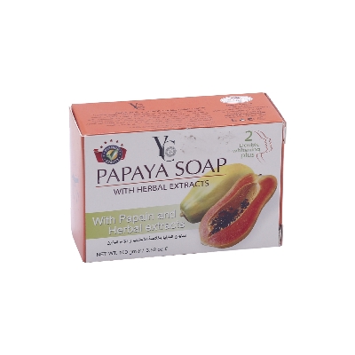 Picture of YC PAPAYA DOUBLE WHITE PLUS with herbal extracts SOAP 100 GM