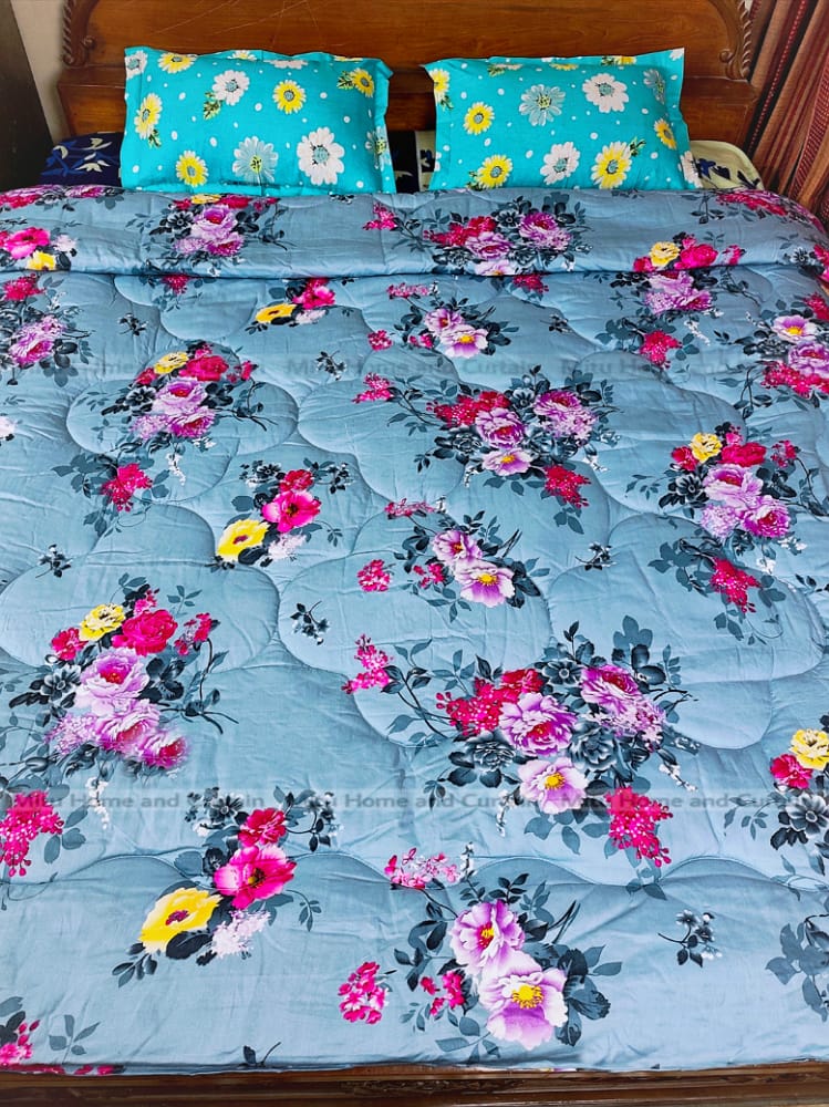 Buy Comforter for Winter King size Exclusive Comforter with Full Cotton fabric (2.6-3kg) 84*90 inch European cube style (1pcs Box) White , Red , Pink , Blue at Best Price In Bangladesh