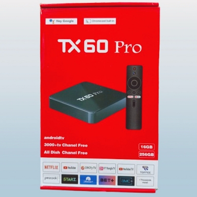 Picture of TX60 Pro 16GB 256GB Android 16 5G 14K ULTRA HD Android Smart TV Box Voice Remote, Bluetooth, Free Dish Channel with Warranty
