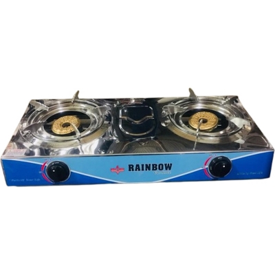 Picture of Rainbow Double Burner Stainless Steel Gas Stove