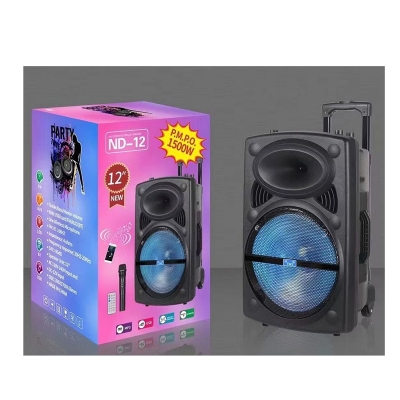 Picture of Trolly Speaker Karaoke Rechargeable Bluetooth 12 Inch
