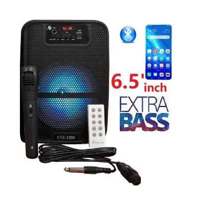Picture of KTX-1286 Wireless Portable Bluetooth Speaker 6.5 Loudspeaker With Led Light With Mic