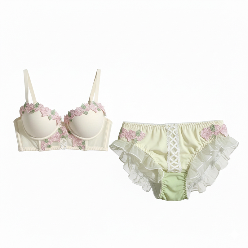 Picture of Light Luxury Sweet Push-Up bralette Small Chest Women lingerieUnderwear