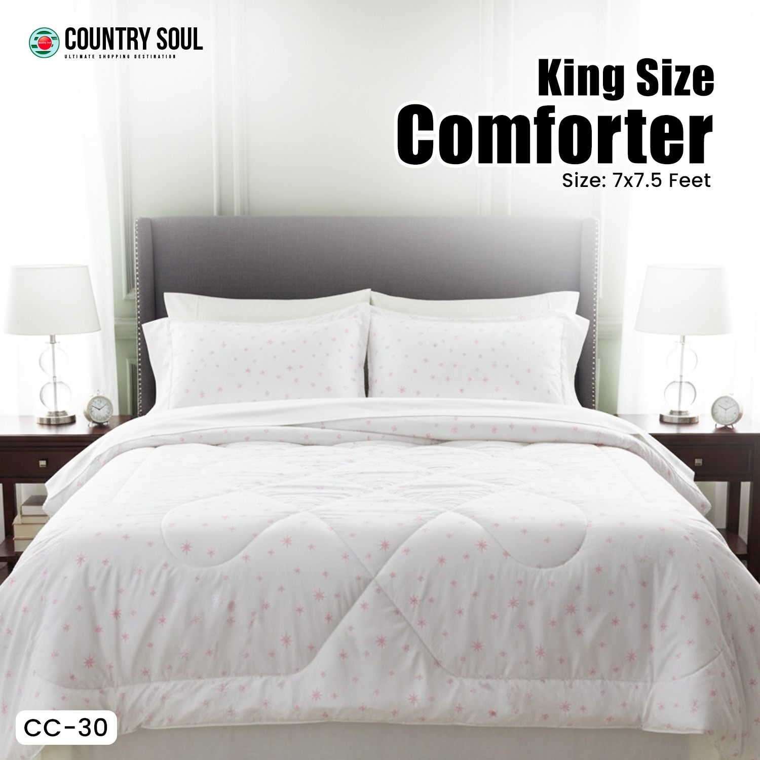 Picture of Country Soul Chinise Microfiber King Size Comforter 7 Feet By 7.5 Feet Super Soft