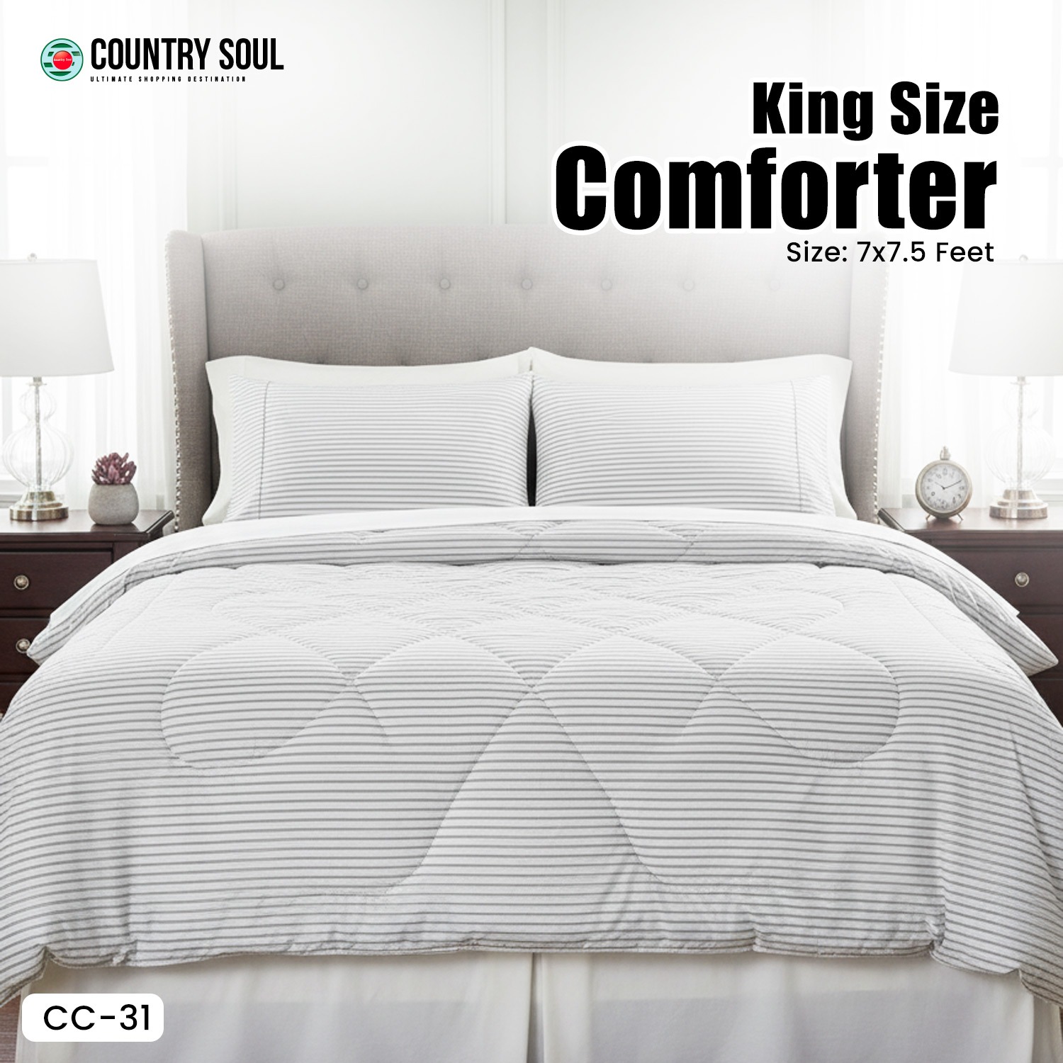 Picture of Country Soul Chinise Microfiber King Size Comforter 7 Feet By 7.5 Feet Super Soft