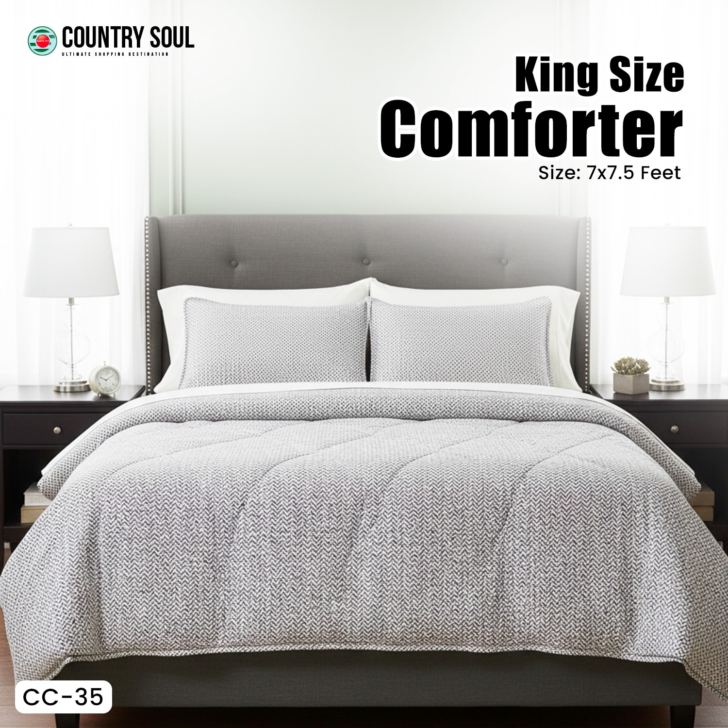 Picture of Country Soul Chinise Microfiber King Size Comforter 7 Feet By 7.5 Feet Super Soft