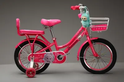 Picture of 12 Inch Ladies / Girls Bicycle with Back Seat Carrier, Front Basket, Full Wheel Mudguard & Chain Protector – Stylish & Safe Female Cycle