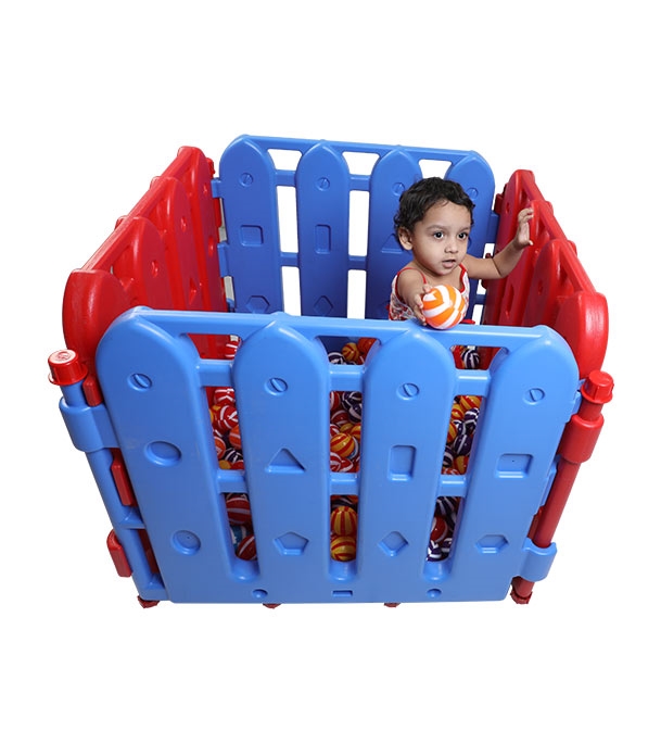 Picture of Play Pan (36''x36'')-4 parts-With 100 pcs Ball set toy Easy Set Up Playset for Indoor Outdoor Backyard, Easy to Store, Safe Toy for Toddler, Kids Premium Kids Plastic Slide – Indoor & Outdoor Baby Slider | Durable & Safe Children Playground Toy