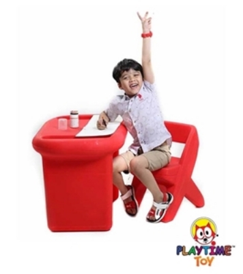 Picture of Scholar Table with Chair Green set toy Easy Set Up Playset for Indoor Outdoor Backyard, Easy to Store, Safe Toy for Toddler, Kids Premium Kids Plastic Slide – Indoor & Outdoor Baby Slider | Durable & Safe Children Playground Toy