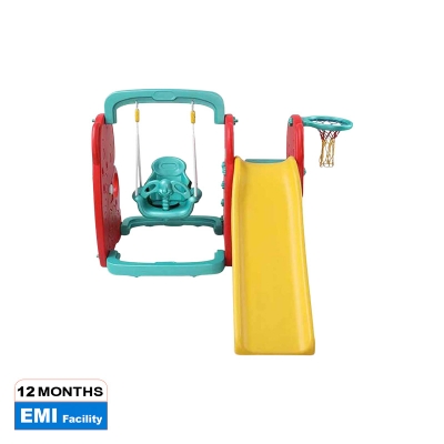 Picture of Extra Large Kids Swing and Slider set toy Easy Set Up Playset for Indoor Outdoor Backyard, Easy to Store, Safe Toy for Toddler, Kids Premium Kids Plastic Slide – Indoor & Outdoor Baby Slider | Durable & Safe Children Playground Toy