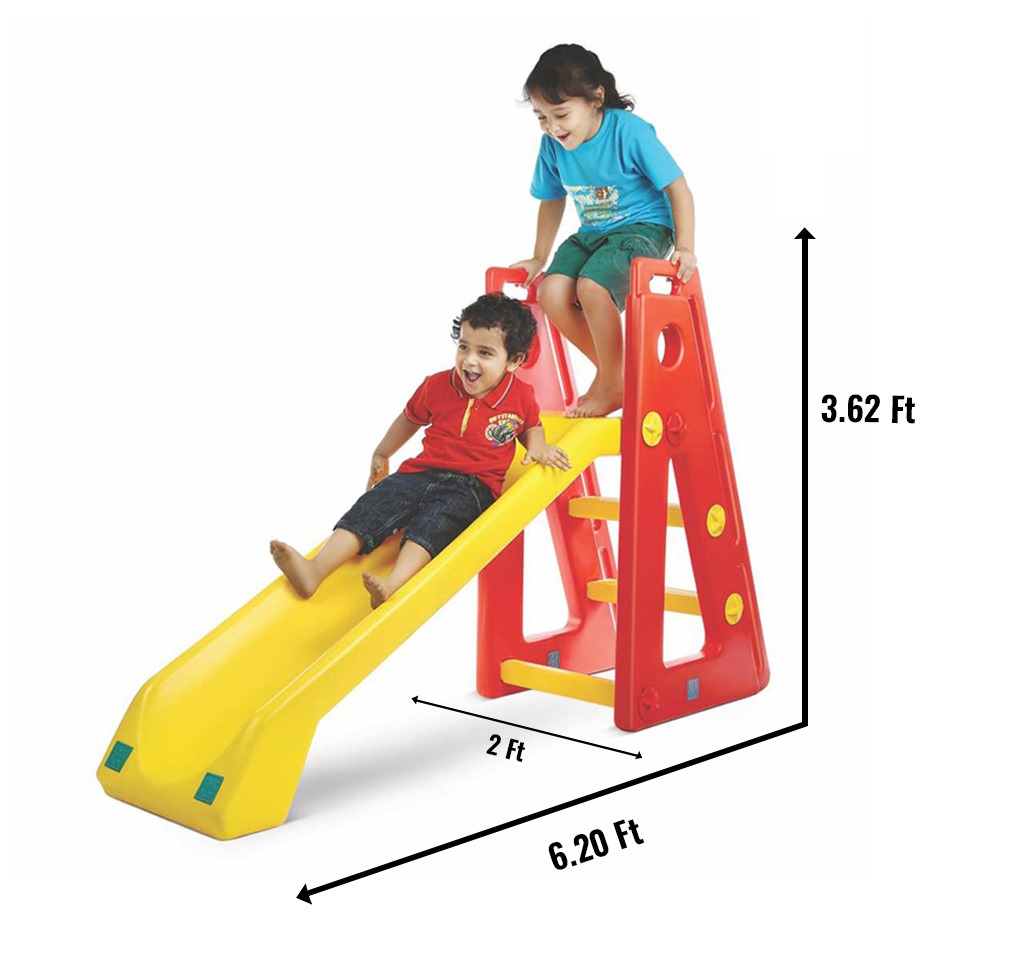 Picture of Joy Slider Easy Set Up Playset for Indoor Outdoor Backyard, Easy to Store, Safe Toy for Toddler, Kids Premium Kids Plastic Slide – Indoor & Outdoor Baby Slider | Durable & Safe Children Playground Toy