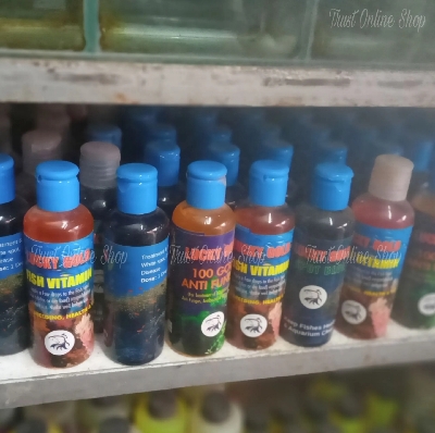 Picture of 3 Item Combo pack of Anti Fungus, Fish Vitamin & Lithium Spot blue for aquarium fish.