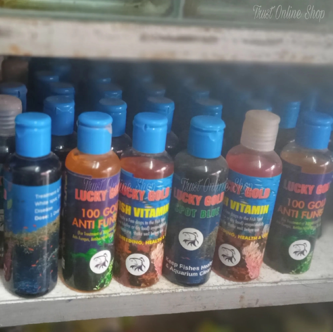 Picture of 3 Item Combo pack of Anti Fungus, Fish Vitamin & Lithium Spot blue for aquarium fish.