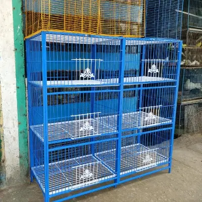 Picture of 1-8 Floor Nut System Folding Cage Made by 13no. Wire With plastic coded on China Model Pigeon Cage Each Floor Size Select Before order Premium Folding Pigeon Cage – 24×18×14 Inches | Plastic Coated Wire, Easy Transport & Durable Quality Cash On Delivery A