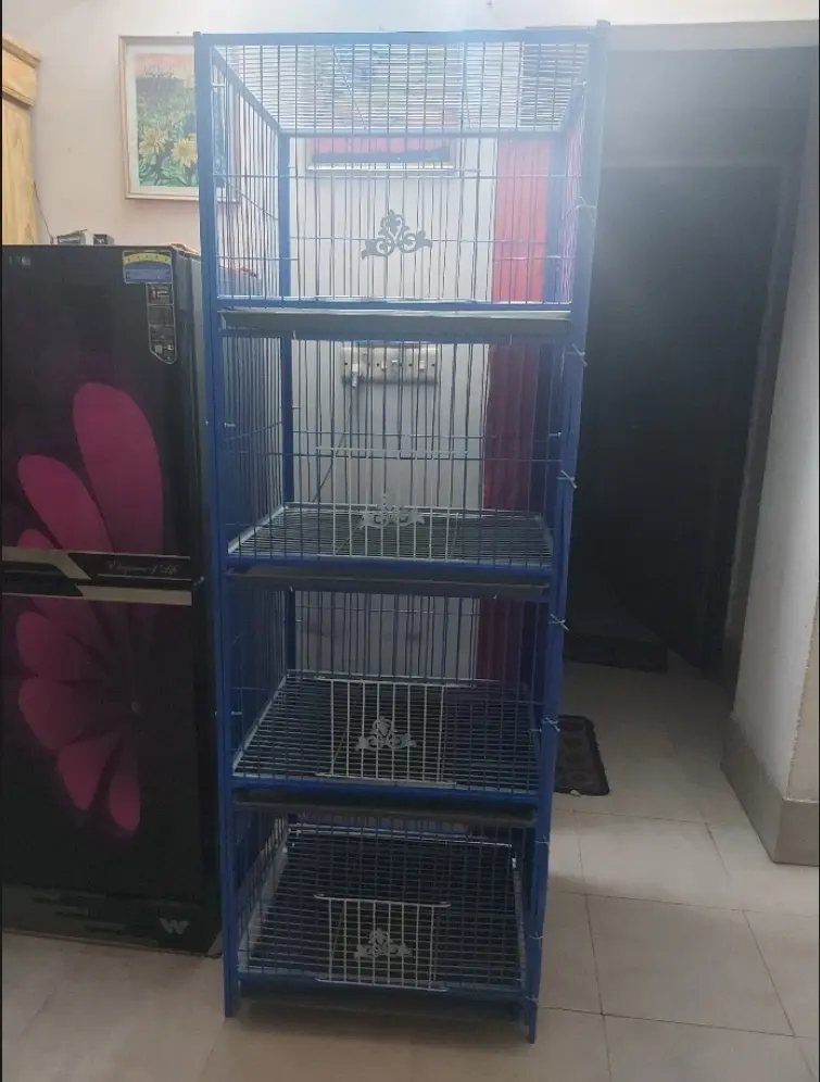 Picture of 1-8 Floor Nut System Folding Cage Made by 13no. Wire With plastic coded on China Model Pigeon Cage Each Floor Size Select Before order Premium Folding Pigeon Cage – 24×18×14 Inches | Plastic Coated Wire, Easy Transport & Durable Quality Cash On Delivery A