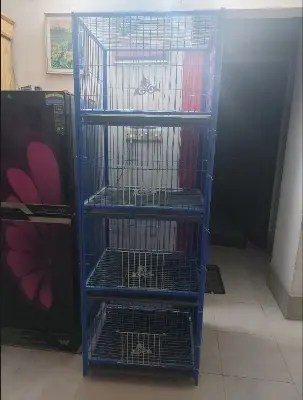 Picture of 1-8 Floor Nut System Folding Cage Made by 13no. Wire With plastic coded on China Model Pigeon Cage Each Floor Size Select Before order Premium Folding Pigeon Cage – 24×18×14 Inches | Plastic Coated Wire, Easy Transport & Durable Quality Cash On Delivery A