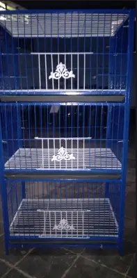 Picture of Nut System Folding Pigeon Cage – Durable 13no. Wire with Plastic Coating, China Model, Spacious 24"×18"×14" Size | Easy Assembly & Storage | Bird & Pet Supplies (2025)