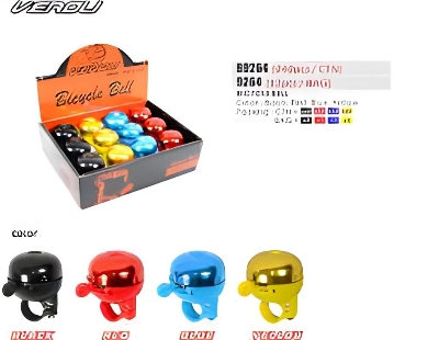 Picture of Colorful Bicycle Bell for Kids & Adults – Loud Clear Sound, Easy Handlebar Mount – Red, Blue, Green, Yellow