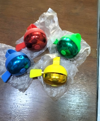 Picture of Colorful Bicycle Bell for Kids & Adults – Loud Clear Sound, Easy Handlebar Mount – Red, Blue, Green, Yellow